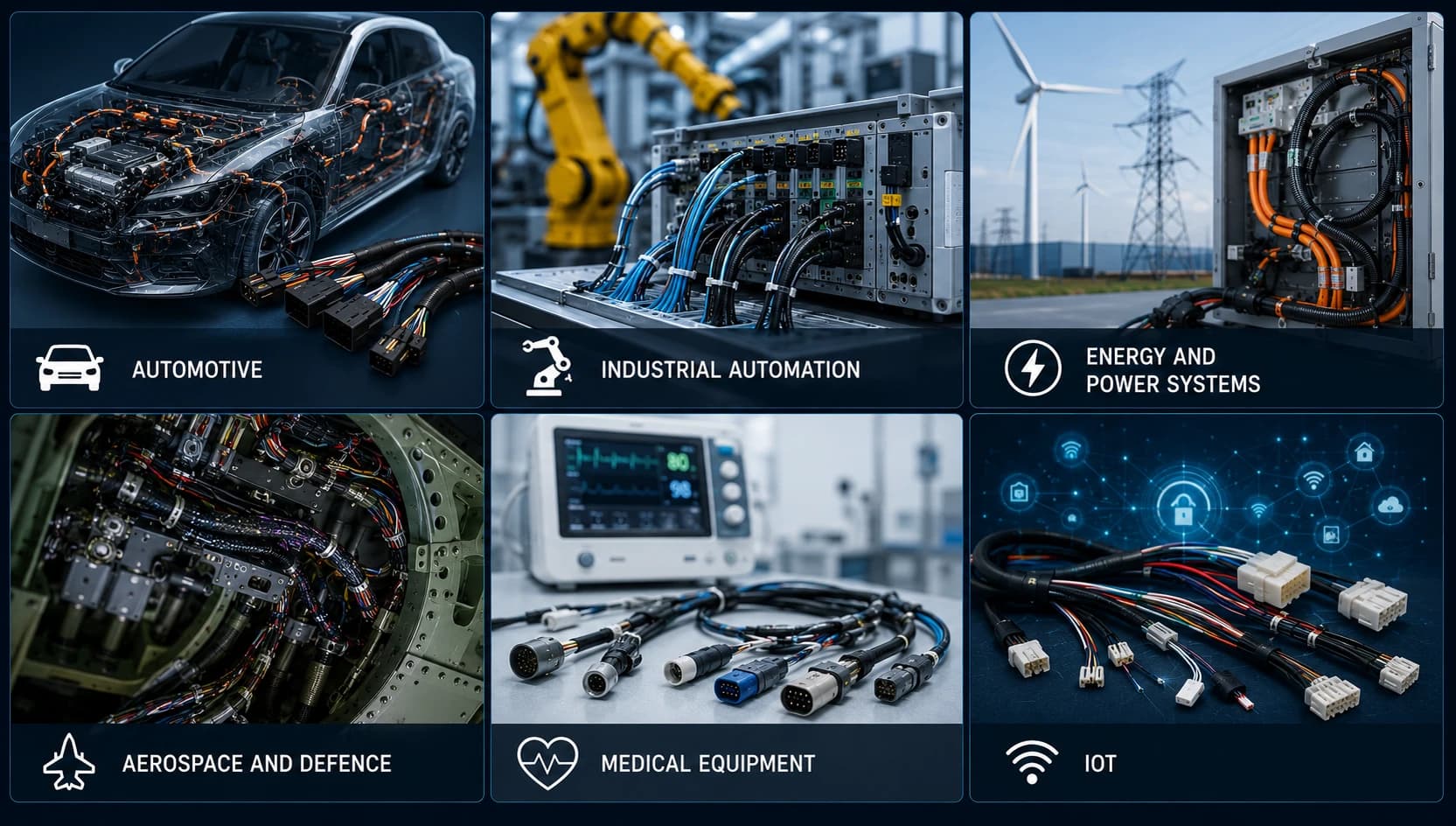 Grid – automotive harness, industrial control panel, solar installation harness