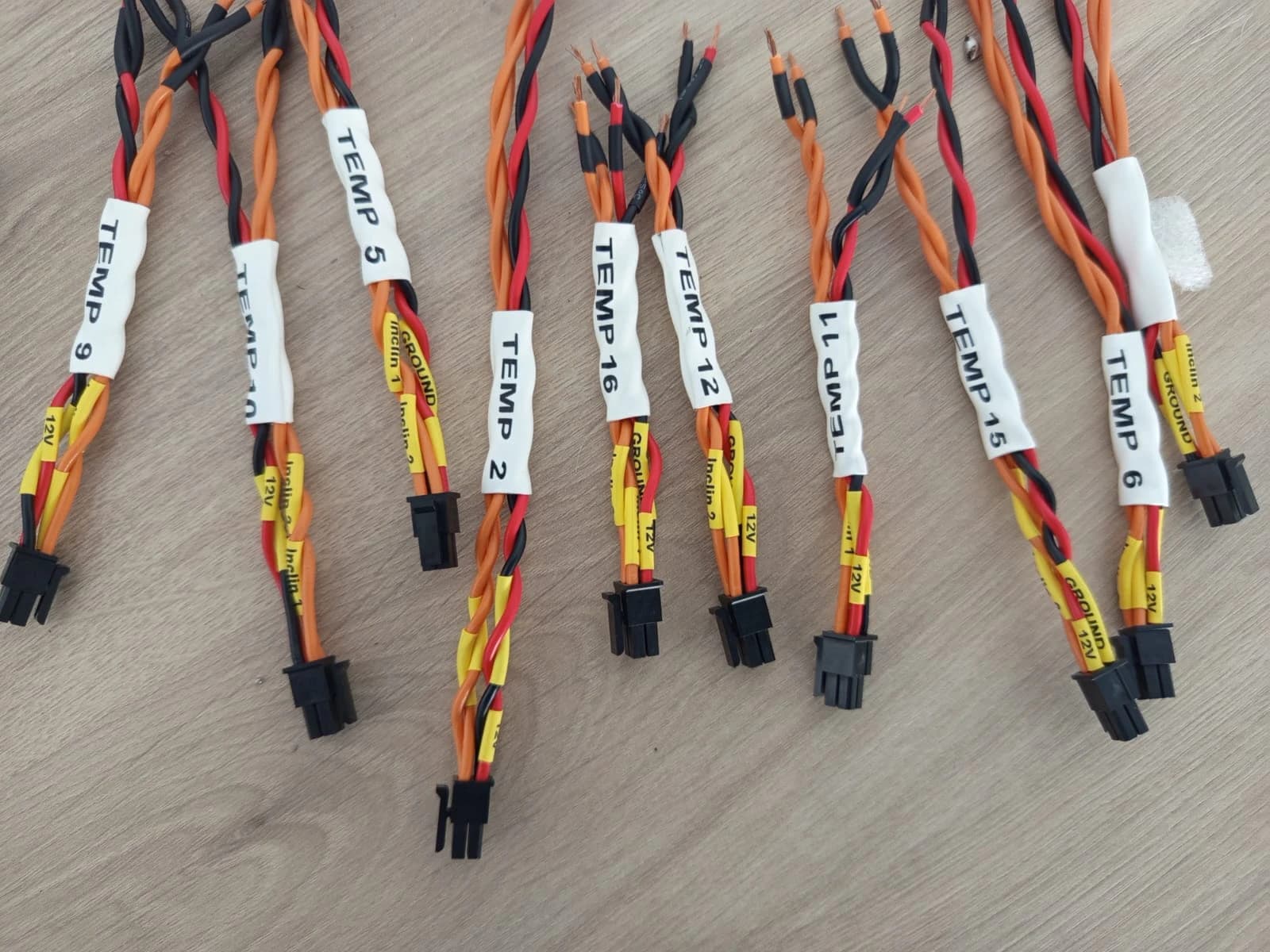 Photo showing a neatly routed harness installed in an industrial panel